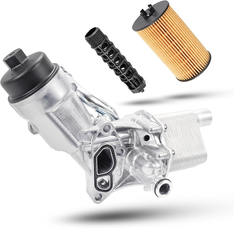 WEILEITE 1.4 Aluminum Engine Oil Cooler Filter Housing Fit For Chevy Cruze 2011-2016 Sonic 2012-2020 Trax 2015-2021 Buick Encore 2013-2021 Replaces 55566784 55594651 55593189 55565385 - Image 1